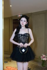 Đầm Lưới Ren Kết Nơ