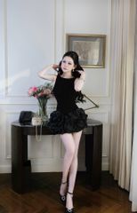 Đầm Ren Hở Lưng Tùng Bí