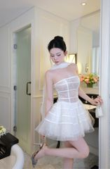 Đầm Cup Ren Nền Hoa