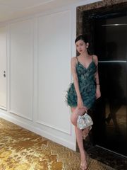 Body Lưới Nhũ Đính Lông