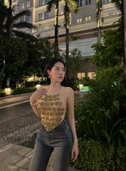 Áo Yếm Lưới Đính Đá