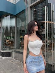 Áo Tà Nhọn Viền Đá
