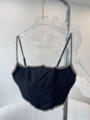 Áo Tà Nhọn Viền Đá
