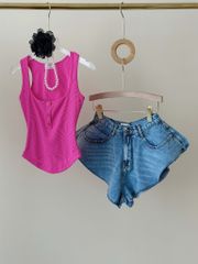 Quần Đùi Jean Xòe