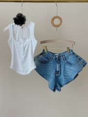 Quần Đùi Jean Xòe