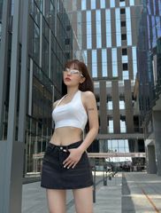 Áo Thun Yếm Xoắn Sau