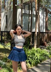 Áo Thun Yếm Xoắn Sau