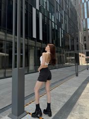Áo Thun Yếm Xoắn Sau