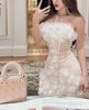 Đầm Cúp Kim Sa Đính Bông
