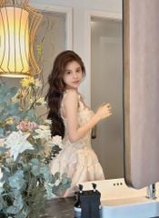 Đầm Xòe Ren Hoa