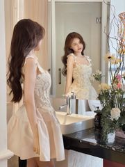 Đầm Xòe Ren Hoa