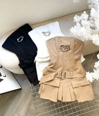 Đầm Ống Đai Nịt Khoen Ngực