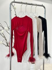 Áo Bodysuit Hở Ngực TD Lông