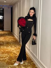 Áo Bodysuit Hở Ngực TD Lông