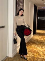 Áo Bodysuit Hở Ngực TD Lông