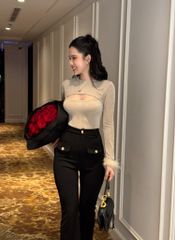 Áo Bodysuit Hở Ngực TD Lông