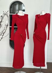 Đầm TD Cổ Tròn 2 Khoen