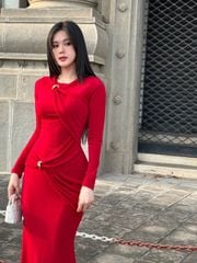 Đầm TD Cổ Tròn 2 Khoen