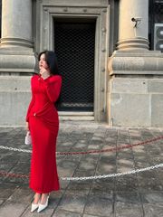 Đầm TD Cổ Tròn 2 Khoen