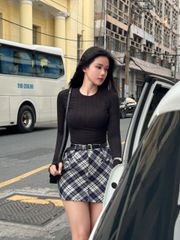 Chân Váy Caro 2 Túi Kèm Nịt