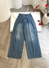 Quần Jean Wide Open Legs Pleat