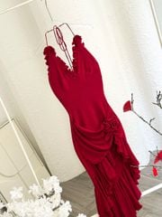 Đầm Bèo Yếm Đắp Chéo Đính Bông