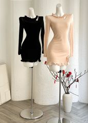 Đầm Viền Bèo Khoét 1 Vai