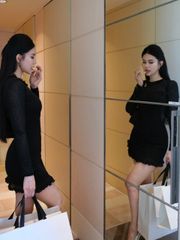Đầm Viền Bèo Khoét 1 Vai