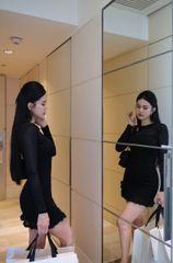 Đầm Viền Bèo Khoét 1 Vai
