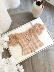 Áo Ren Bẹt Vai Đan Dây