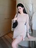 Đầm Viền Bèo Khoét 1 Vai