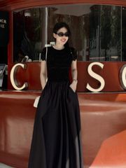 Đầm Tay Con Nhung Tùng Kate