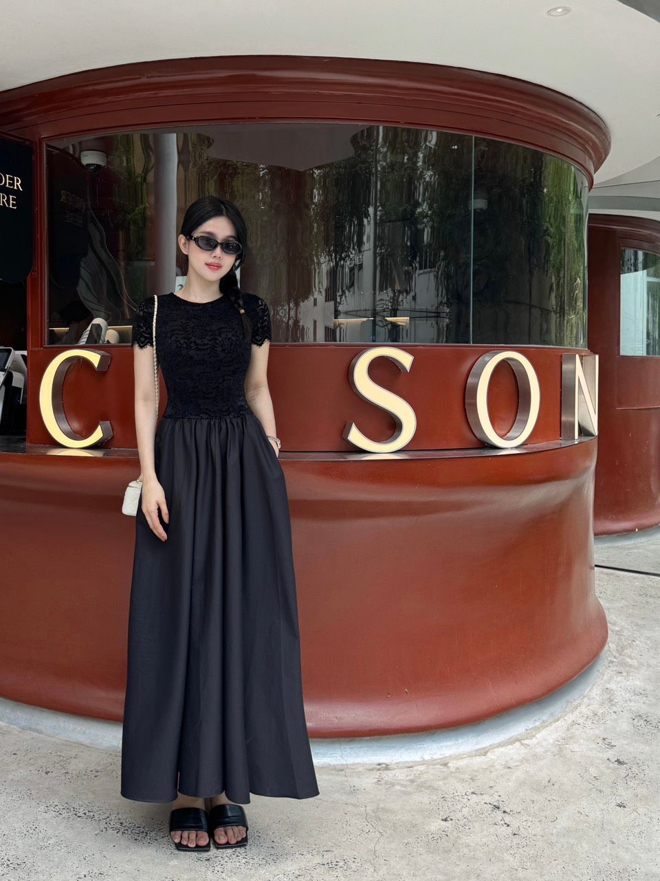 Đầm Tay Con Nhung Tùng Kate