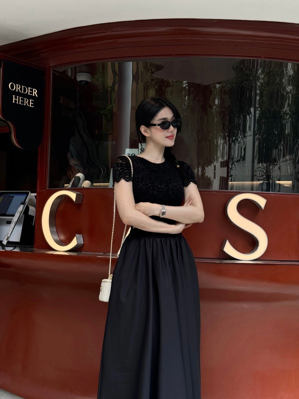 Đầm Tay Con Nhung Tùng Kate