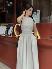 Đầm Tay Con Nhung Tùng Kate