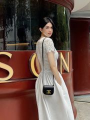 Đầm Tay Con Nhung Tùng Kate