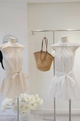 Đầm Yếm Cột Nơ Eo
