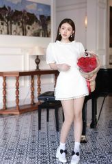 Set Xô Áo Tay Phồng + CV Viền Ren