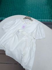 Set Xô Áo Tay Phồng + CV Viền Ren