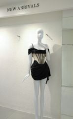 Đầm Lụa Gọng Lưới Tà 1 Bên