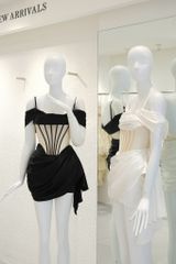 Đầm Lụa Gọng Lưới Tà 1 Bên