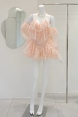 Đầm Yếm Voan Viền Ren TD Bẹt Vai