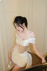 Đầm Lụa Gọng Lưới Tà 1 Bên