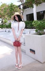 Set Xô Áo Tay Phồng + CV Viền Ren