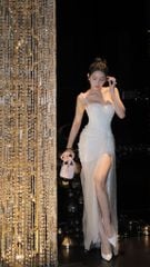 Đầm Ren Lưới Cúp Ngực 1 Vai