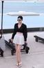 Áo TD Sơ Mi Xoắn Ngực Đính Bông