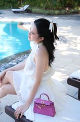 Đầm Yếm Cột Nơ Eo
