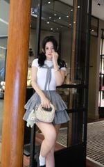 Set Caro Áo Nơ + Cv Tầng