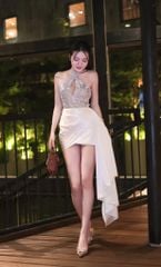 Đầm Yếm Lụa Kim Sa Đính Bông