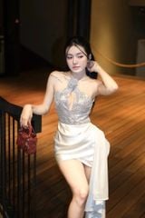 Đầm Yếm Lụa Kim Sa Đính Bông